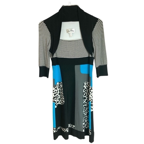 Joseph Ribkoff Mod Color Block Dress - Picture 2 of 10